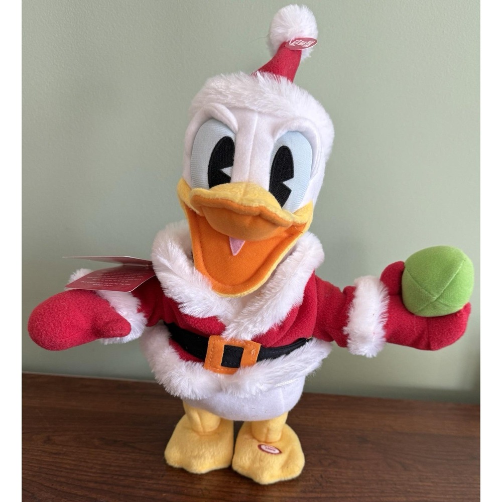 Christmas Pull My Hat Donald Duck Hallmark/ Disney‎ Plush Sound Motion Works
